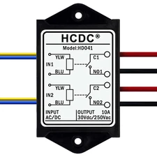 Dual SPST-NO 10 Amp Power Relay Module (AC/DC 12V)