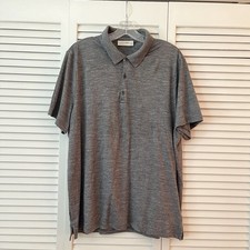 Icebreaker polo shirt short sleeve, 100 wool, grey, size XL, golf, casual