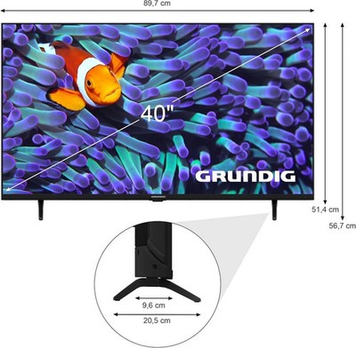 GRUNDIG 40 GFB 5340 - Fernseher 40 Zoll Full HD LED TV, FHD 50HZ