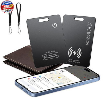 2 Pack Wallet Tracker Card [Apple MFi Certified] Air Tracker Tag (iOS only), IP6