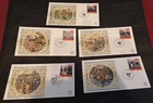 GB 1994 Set 5xBenham Silk FDC 50th Anniversary of the D-Day Landings WW2 BS30-34