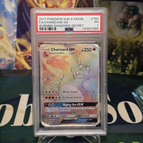 2017 Pokemon Sun & Moon FA Charizard Burning Shadows PSA 1