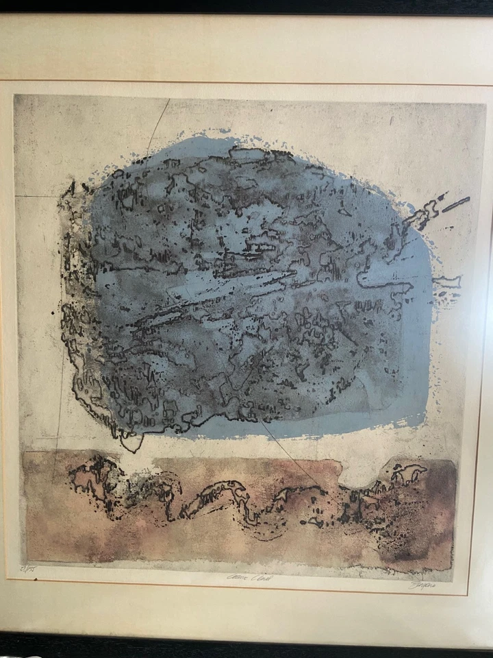 William Zingaro Nube Cósmica Aguatinta Grabado De Colección 1973 Abstracto Grande Foto 2 de 4