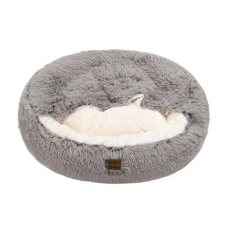 Charlie's Pet Hooded Pet Nest Bed (Grey) - Medium