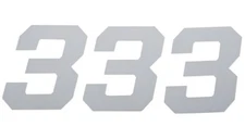 Dcor Race Plate Number #3 4"H White 3-Pack