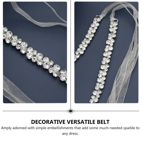 1pc Rhinestone Belt Rhinestone Waist Belt Wedding Dress Accessory ( ) - Picture 4 of 12