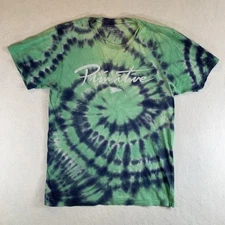 Primitive Skateboarding T Shirt Mens Medium Tye Dye Green And Blue 100% Cotton