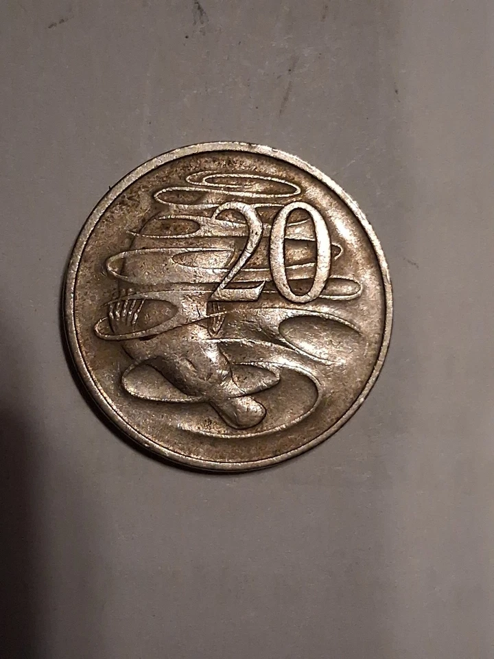 Moneda de 20 centavos Australia 1968 reina Isabel II / Ornitorrinco - Isabel II Foto 3 de 4