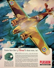 Original WW2 Plaskon "Proved" (Resin Glue) Ad