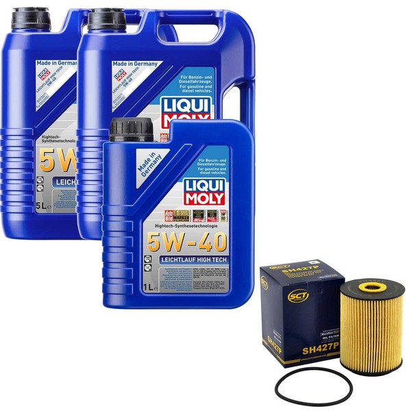 MotoröL Set High Tech 5W-40 Liqui Moly 11 Liter + ÖLfilter FüR VW Phaeton 6.0-image