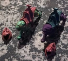 Vintage MOTU HE-MAN Green Battle Cat and Skeletor Purple Panthor Action Figures