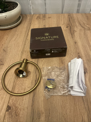 Signature Hardware Greyfield Towel Ring - Brushed Gold SHGFTRBG
