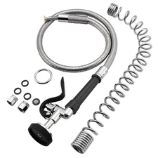 Commercial Sink Sprayer Valve with 44” Flexible Stainless Steel Pre Rinse Hos...