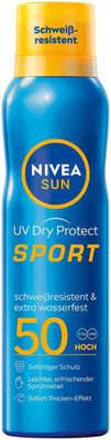NIVEA SUN UV Dry Protect Sport Sonnenspray LSF 50, 100% Transparenter Und Erfris