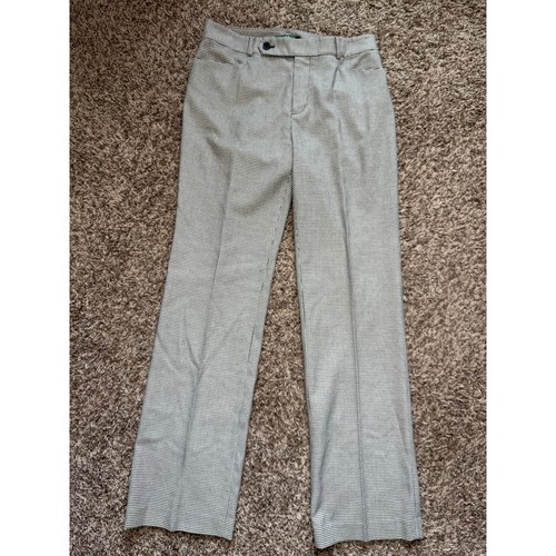 Lauren Ralph Lauren Straight Leg Dress Pants Size 6 Black White Houndstooth - 第 1/8 張圖片