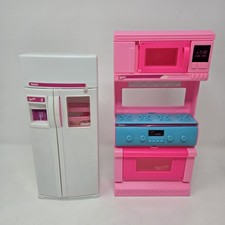 Barbie Appliances Vintage 1994 So Much To Do KITCHEN FRIDGE STOVE PLUS EXTRAS