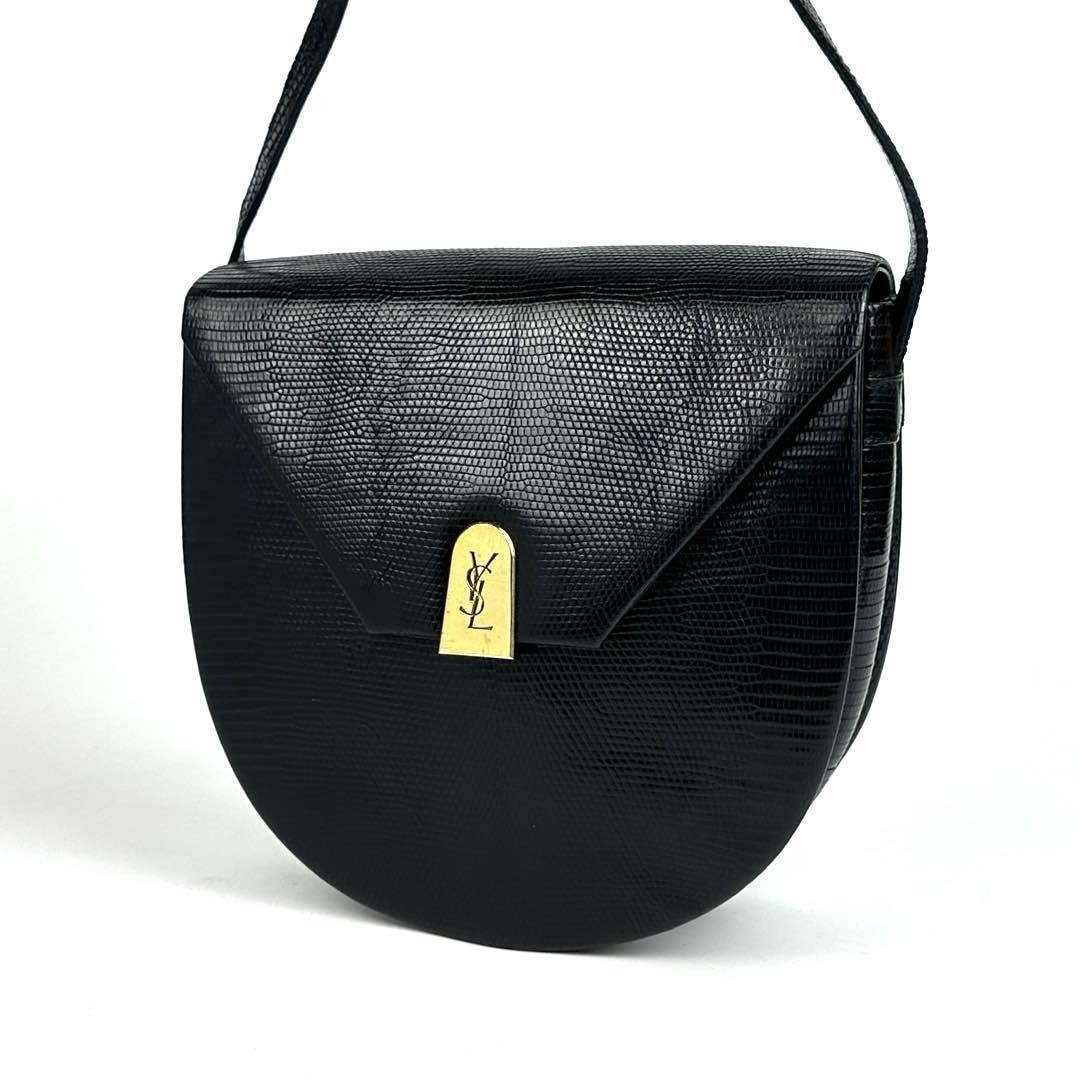 Borsa a tracolla Yves Saint Laurent in pelle nera autentica