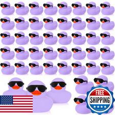 36 Pack Mini Rubber Ducks Squeaky Bath Toys Purple Party Favors