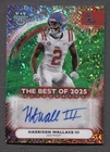 2025 Bowman Best U Best Of 2025 Auto Green Mini-Diamond Harrison Wallace III /99