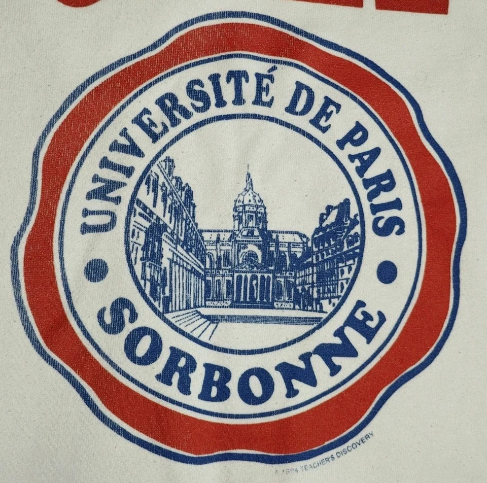 Vintage 1994 Universite Paris Sorbonne Crewneck Sweatshirt University Size XL - Image 4 of 4