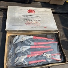 Mac Tools Usa Nos Rare 4pc Plier Set Ps4sj Tongue Groove 4.5 6.5 9.5 12 New