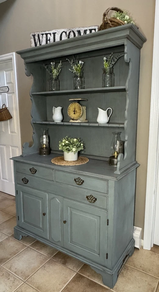 Casa de campo primitiva azul 2 piezas - con tres cajones y dos puertas Foto 2 de 4