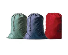 Color Heavy Duty Jumbo Size Nylon Laundry Cleaning Bag Blue Green 30"x40" inches