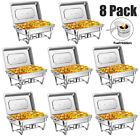 Catering 8 Pack Stainless Steel Chafer Chafing Dish Sets 8 Qt Full Size Buffet