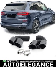 Auspuffendrohre Aus Edelstahl Doppelrohr Schwarz Geeignet Für BMW X5 G05 X6 G