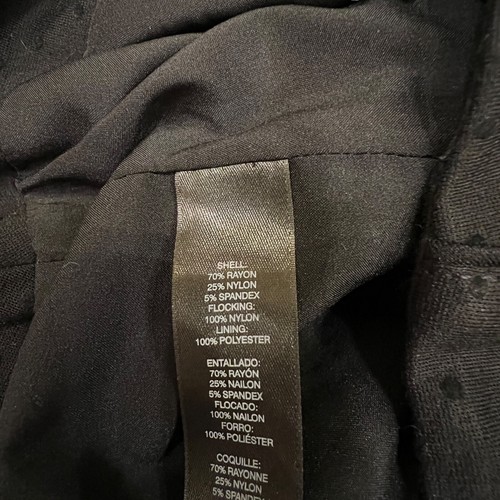 WHBM Black Pencil Skirt with Dotted Detail, Size 2 - Picture 7 of 9