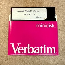 Personal Finance Manager 1981 Data Files David W Walker DOS 3.3 Apple II