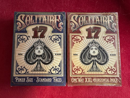 Solitaire 17 Solitaire 17 Red & Blue Gilded Set - Stockholm 17 playing cards | eBay