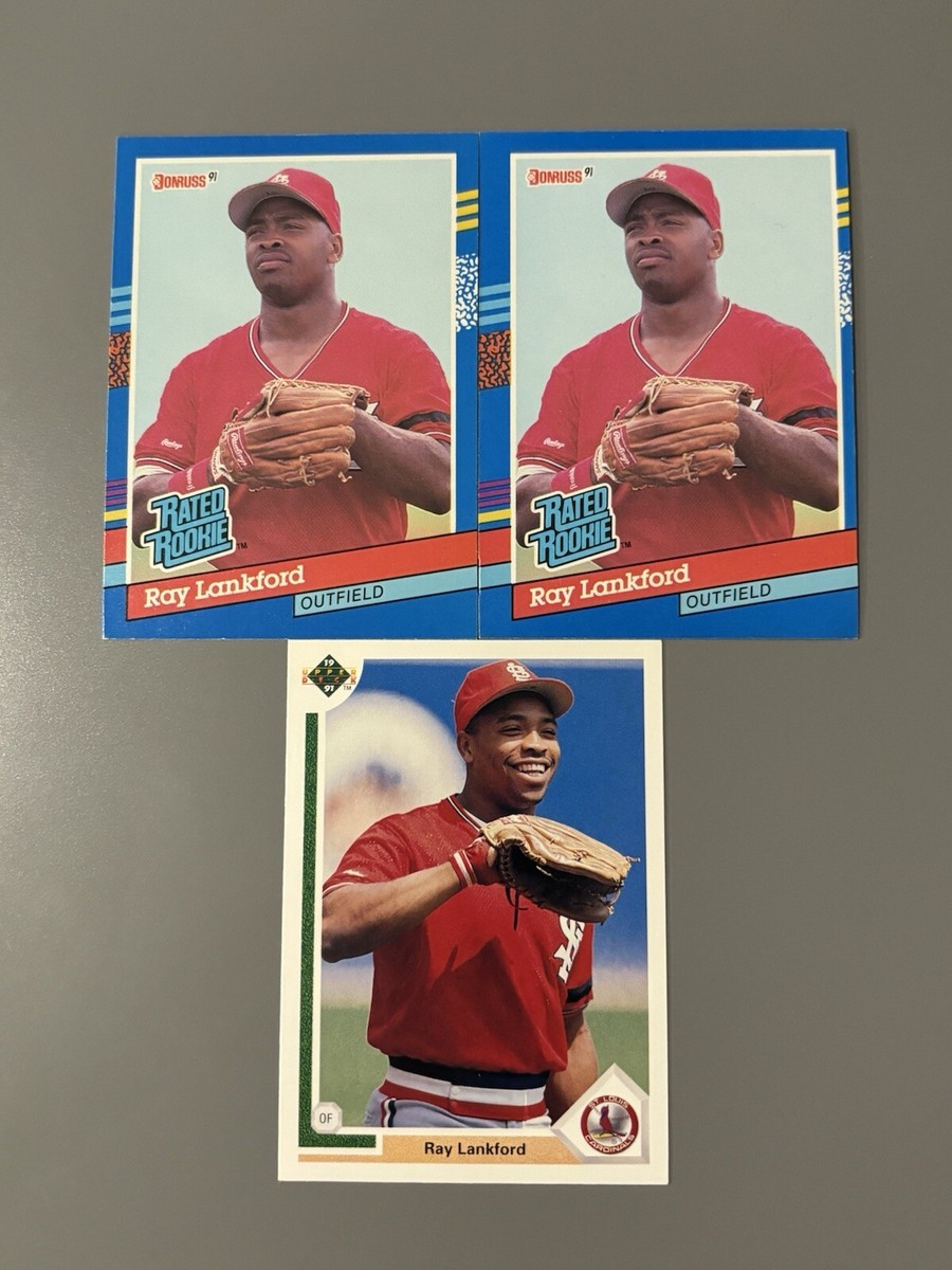 1991 Donruss Rated Rookie #43 Ray Lankford (2 Error Cards-no Dot
