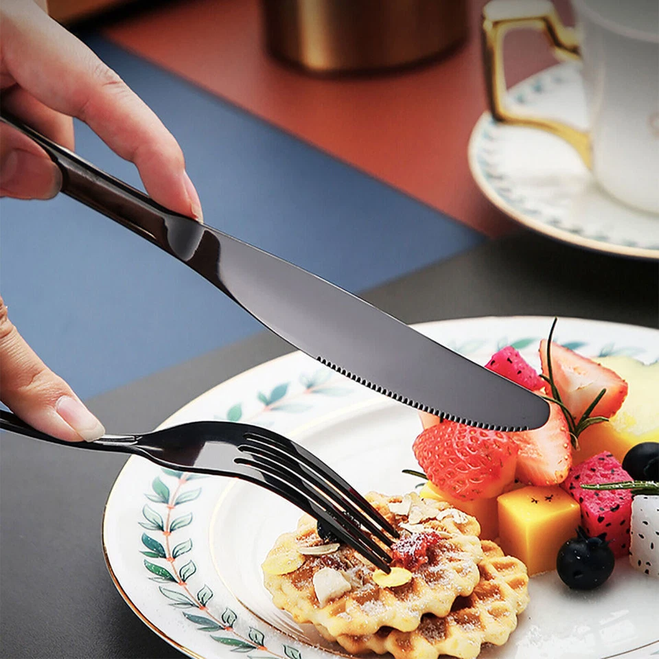 Besteckset für 3, 4, 6 Personen aus Edelstahl, Schwer, Rustikal, Tafelbesteck DE - Bild 3 von 4