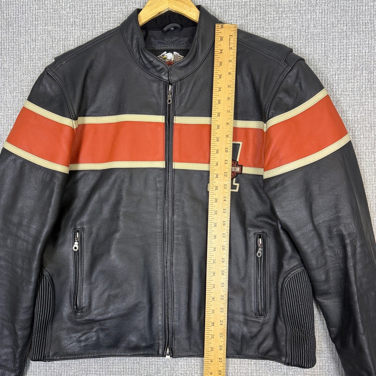 ジャケット・アウター Harley Davidson Orange Leather Jacket Harley Davidson Women WHIRLWIND Leather Jacket XL Racing