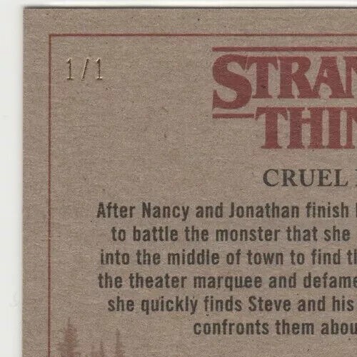 Stranger Things Christmas Lights 1/1 Parallel Cruel Prank 77 Natalia Dyer 2018 - Bild 3 von 3
