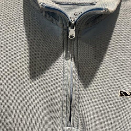 VINEYARD VINES Herren Broadfield 1/4 Zip Shirt Oberteil Pullover Blau Größe Large - Bild 4 von 6