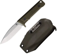 Medford Mizuchi Fixed Knife 4" Full Tang CPM-20CV Steel Blade Green G10 Handle