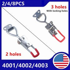 Heavy Duty Steel Toggle Latch Catches Adjustable Lock Clamp For Boxes Case New