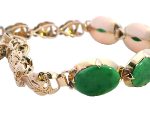 14kt yellow gold Jade Bracelet - 第 4/14 張圖片