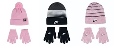 New Nike Youth Beanie hat and Gloves 2 Piece Set Choose Size & Color