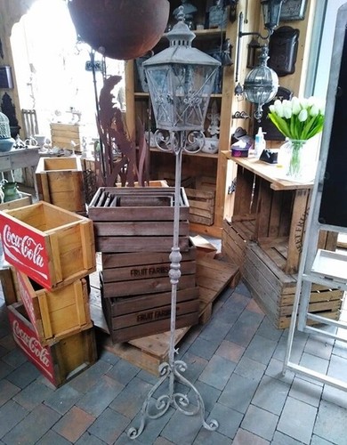 STANDLATERNE LATERNE GARTEN GARTENDEKO WINDLICHT COTTAGE STIL SHABBY