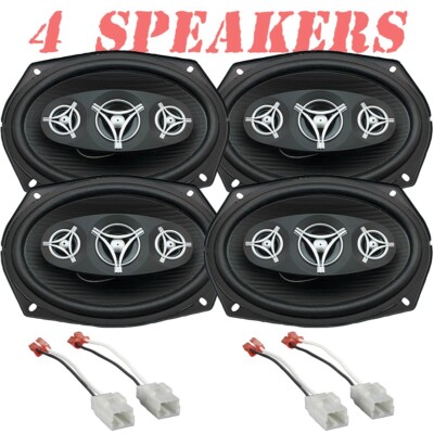 4 6''x9'' 800 Watts Front & Rear Door Speakers for 2009-2024 Dodge RAM 1500,2500