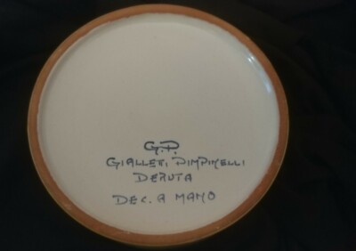 Gialletti Giulio Deruta Dec A Mano 陶器トレイ Gialletti Giulio Deruta Dec A Mano Ceramic Jewelry Box & ashtray