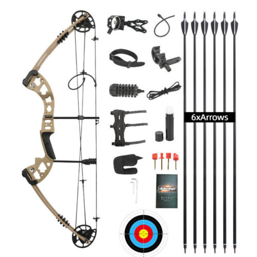 Compound Bow 30-55LBS Set Let-off 70% Fishing Hunting Adjustable Adult Target RH - Picture 21 of 24