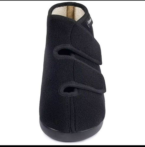 Zapatos Schawos Unisex Negros Ajustables Cierre Gancho y Lazo Wm 7.5 Hombres 6 Diabéticos - Imagen 6 de 10
