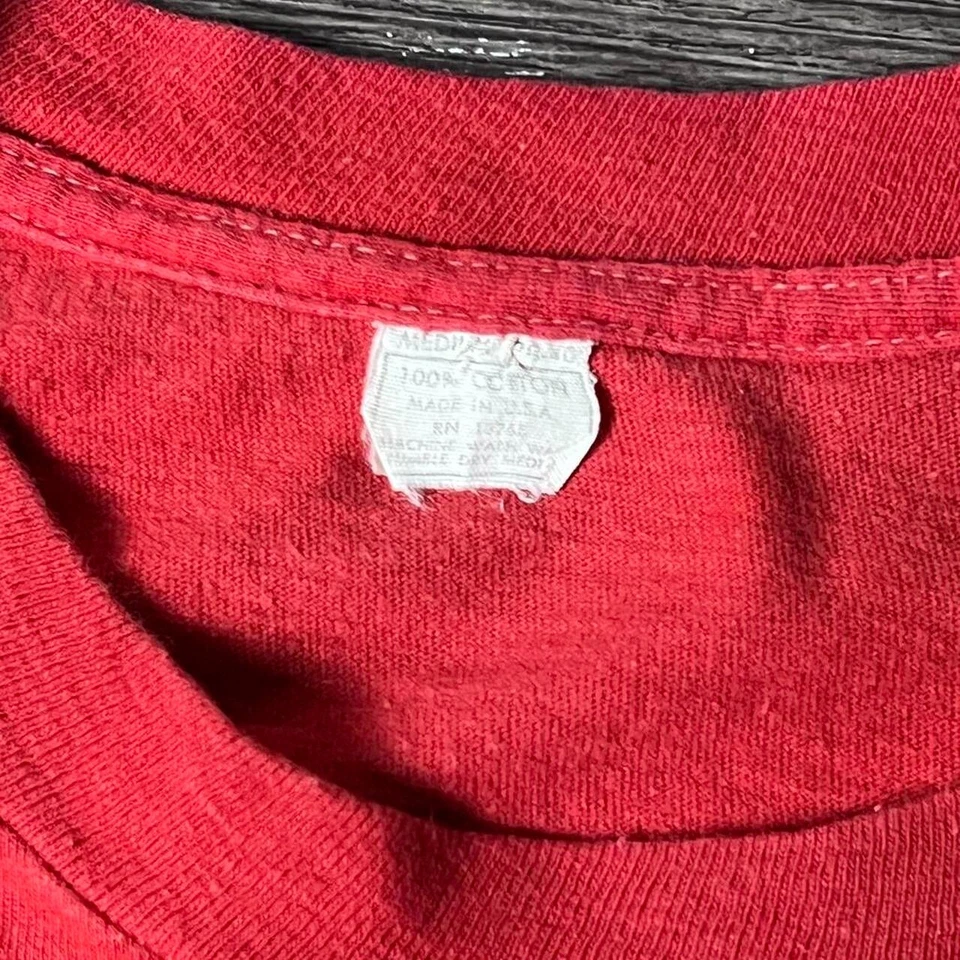 Винтажная оригинальная промо-рубашка 70-х Rocky из фильма одинарный шов сделано в США мужская S - Изображение 3 из 4