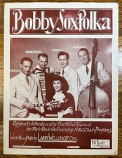 Bobby Sox Polka 1945 Sheet Music, Wellington, Will Rossiler