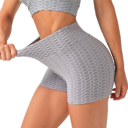 Gym Fitness Short Ladies Honeycomb Anti-Cellulite Mid-Thigh Yoga Shorts - Picture 13 of 13