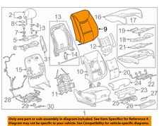 GM OEM 16-17 XTS Seats Tracks Passenger Seat Components-Seat Back Cover 23342985